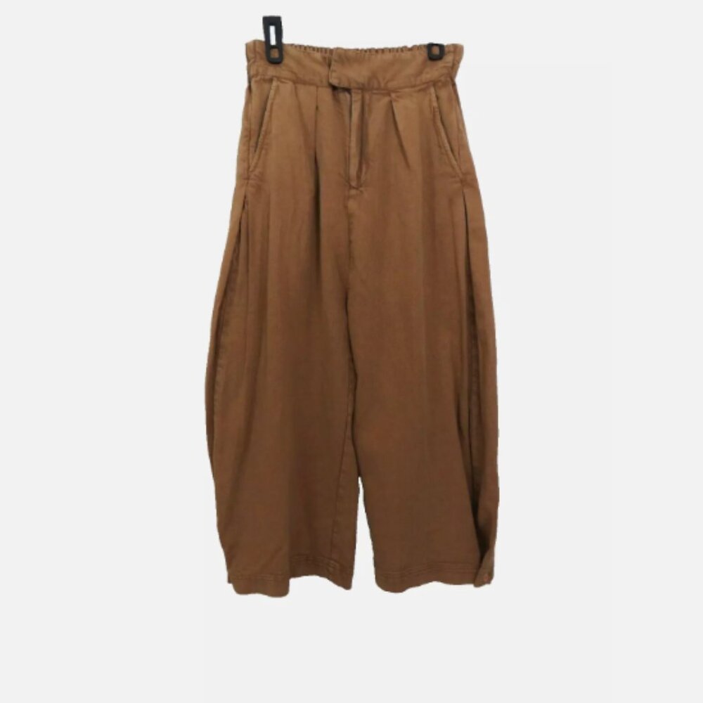Free People Size Small Cool Harbor Wide Leg Pants Camel NEW As Is